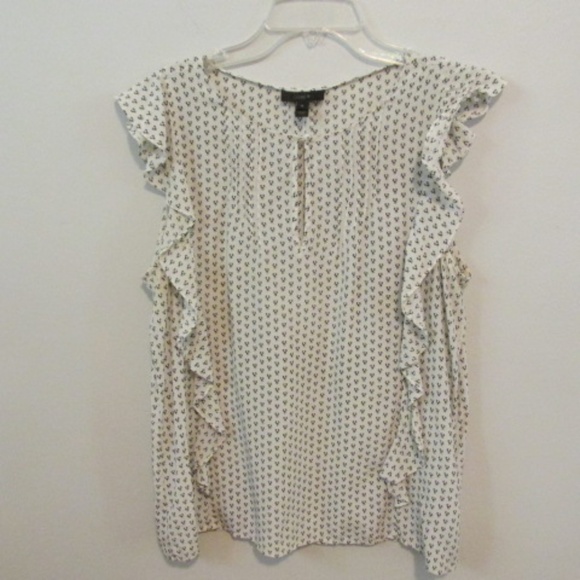 J.CREW Sleeveless Ruffled Silk Top Size 10 - Picture 1 of 7